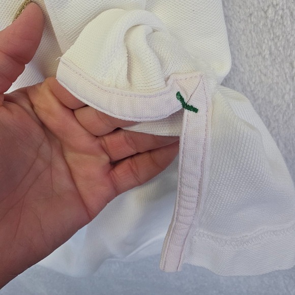 Tommy Hilfiger Polo Shirt Mens 2XL White Short Sleeve Hi‎ Low Hem Casual Golf - Picture 7 of 16